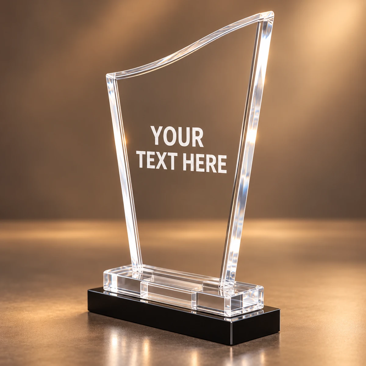 Curved Acrylic Panel Trophy - view 2